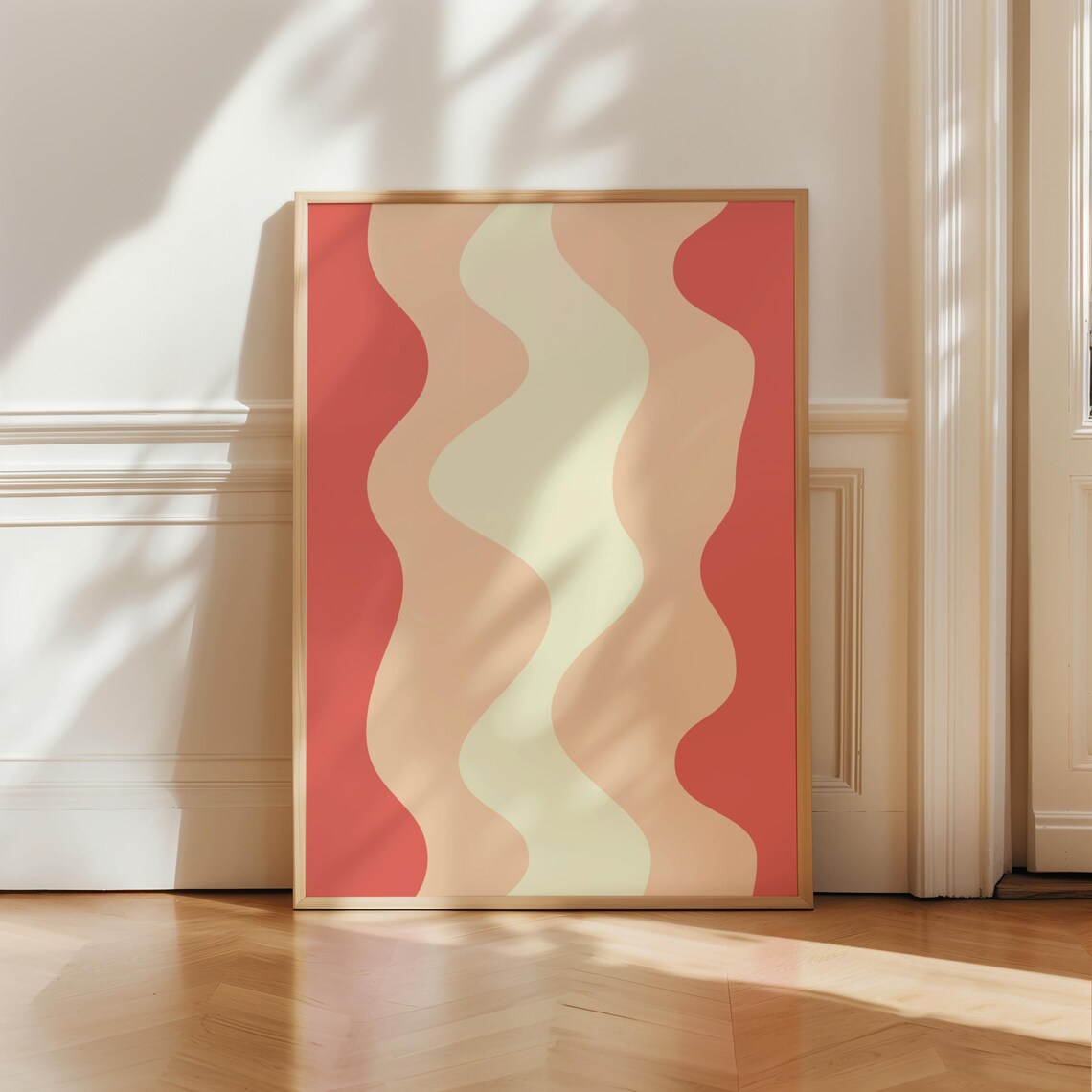 Funky Waves Poster, Cute Dorm Room Decor