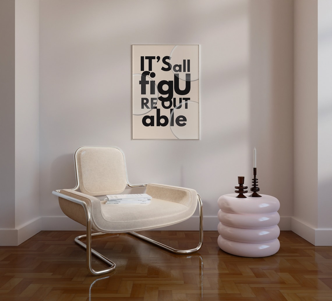 Figureoutable Positive Mindset Quote Art Print - Image 2