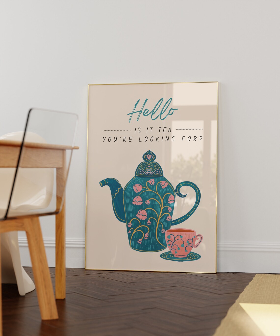 Hello Is It Tea You 27re Looking For Funny Kitchen Poster - Image 2