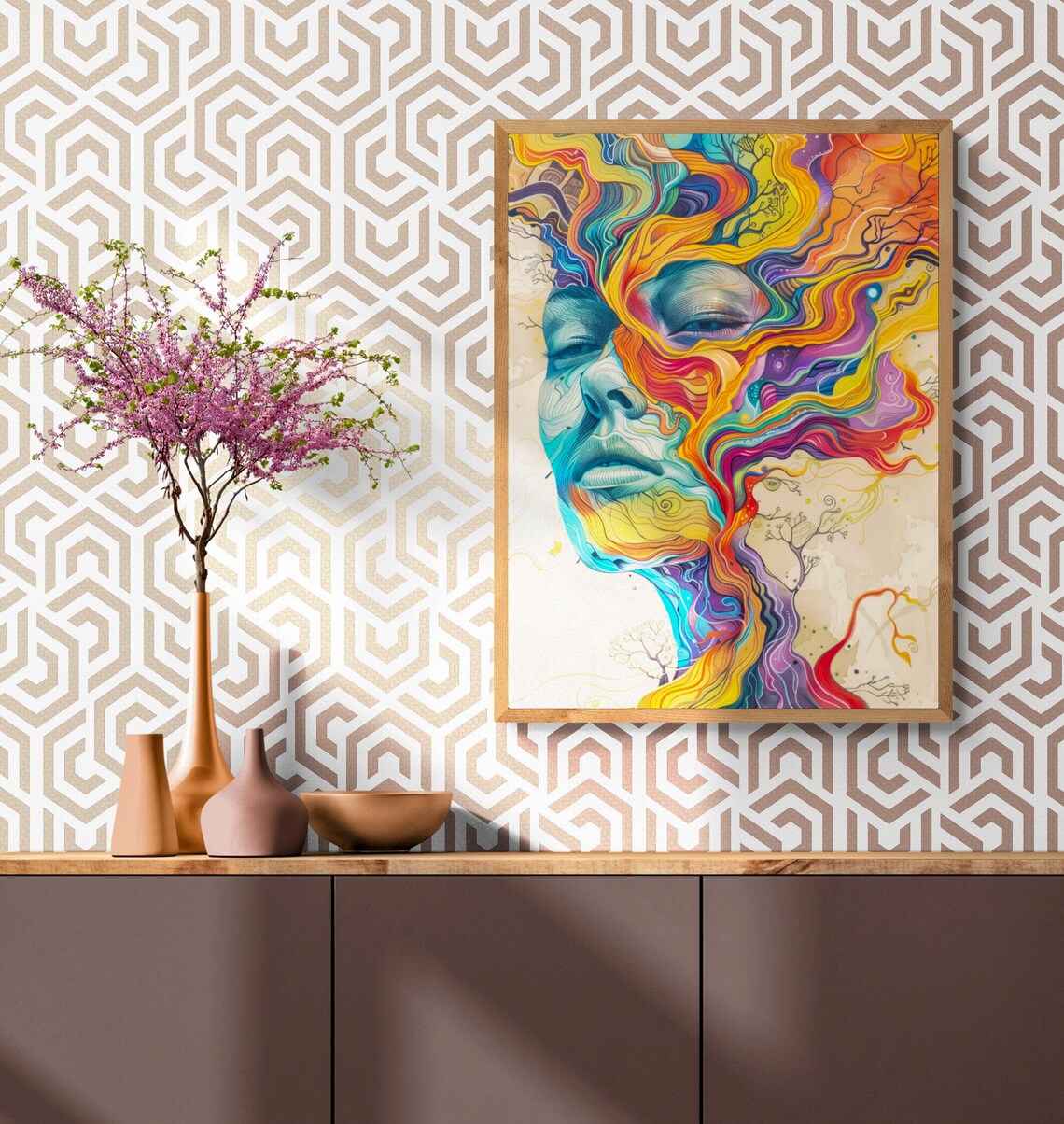 Vibrant Abstract Surrealism Art Print for Walls - Image 2
