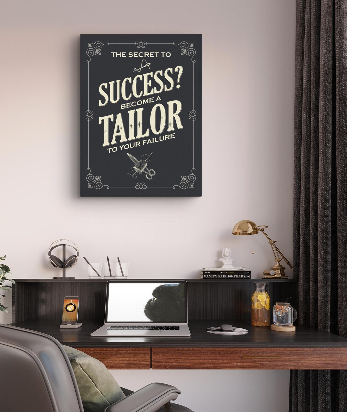 The Secret to Success Become a Tailor to Your Failure Quote Wall Art Poster - Image 5