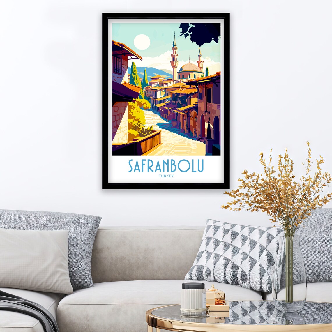 Safranbolu Turkey Ottoman Old Town Street Vintage Travel Poster - Image 3