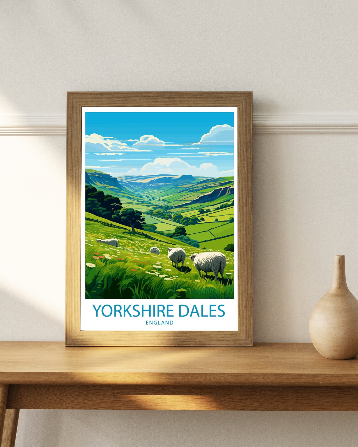 Yorkshire Dales Travel Poster, UK Wall Decor - Image 3