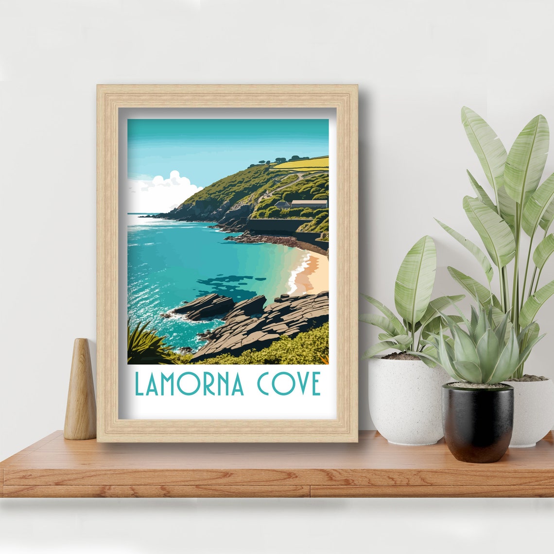 Lamorna Cove Cornwall Cliffs Coastal Walk Ocean View Travel Poster - Image 6