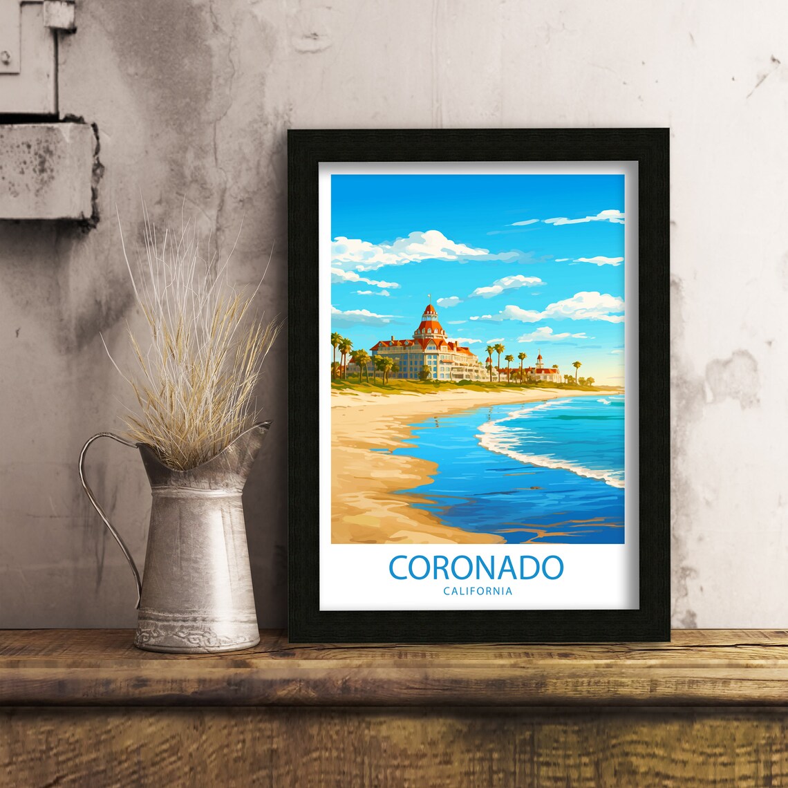 Coronado Beach Travel Poster, California Wall Decor - Image 6
