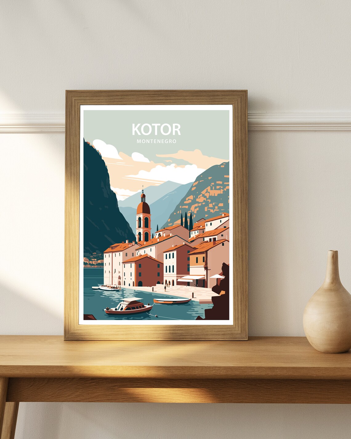 Kotor Travel Poster, Montenegro Scenery Art Print - Image 4