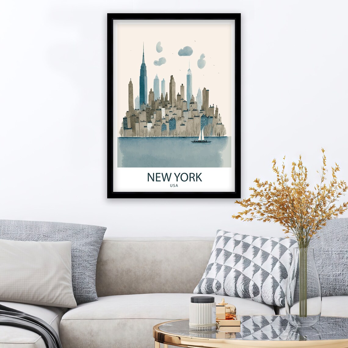 New York Skyline Travel Poster, City Skyline - Image 2