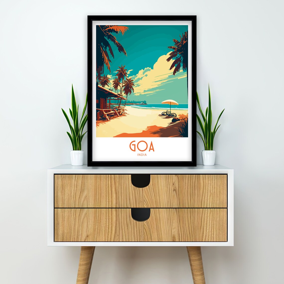Goa India Travel Poster, Scenic City Wall Art - Image 2