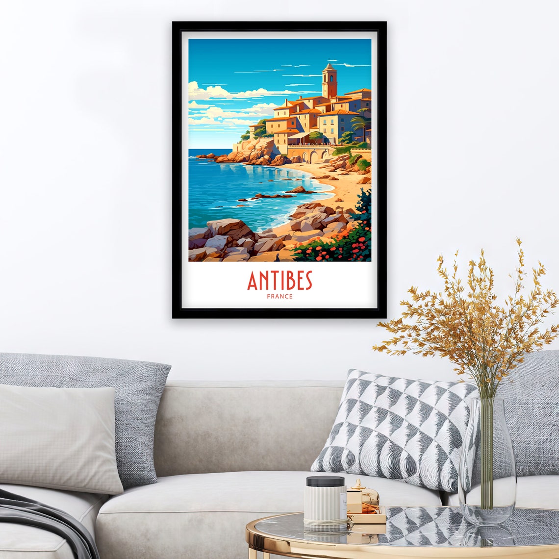 Antibes Travel Print Antibes Poster Home Dcor Antibes France Art Print Antibes France Room Print Antibes France Wall Decor Antibes Gifts - Image 3
