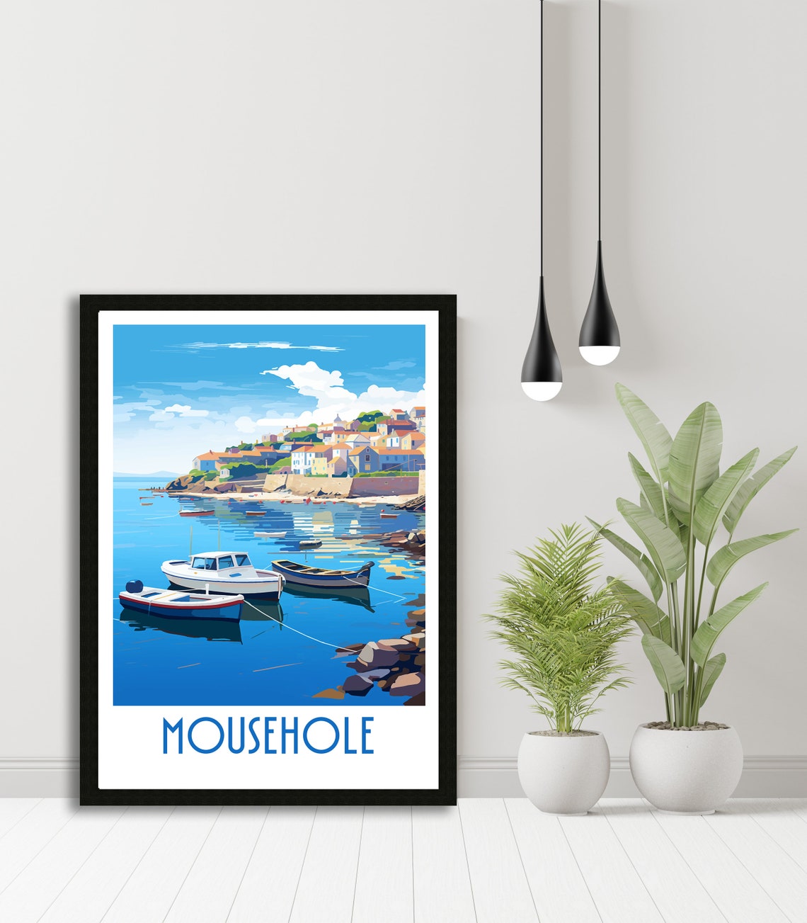 Mousehole Cornwall Fishing Harbour Boats Seaside Village Poster - Image 5