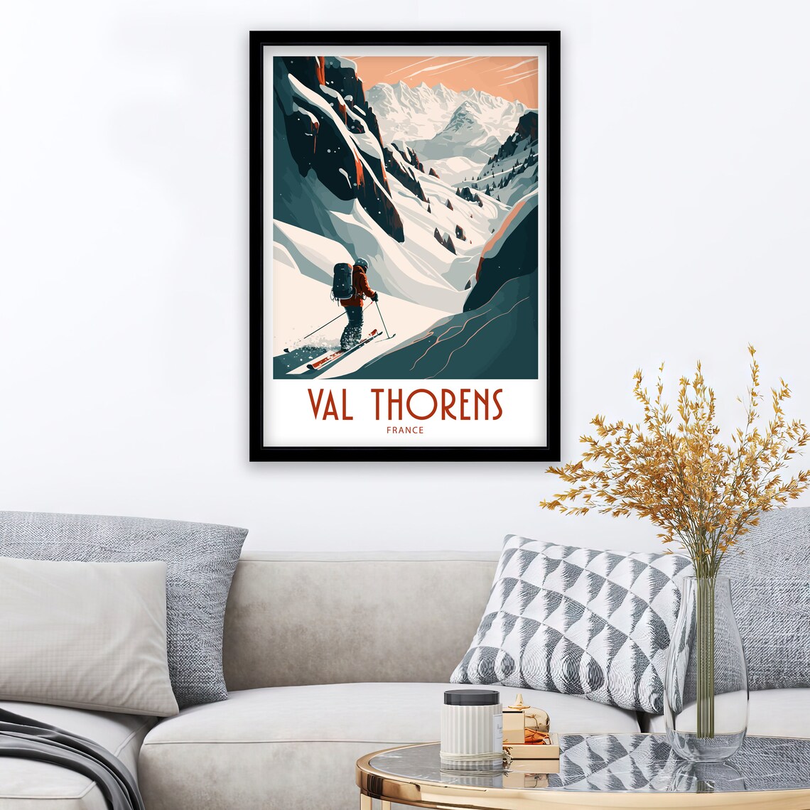 Val Thorens Ski Travel Poster Gift - Image 2
