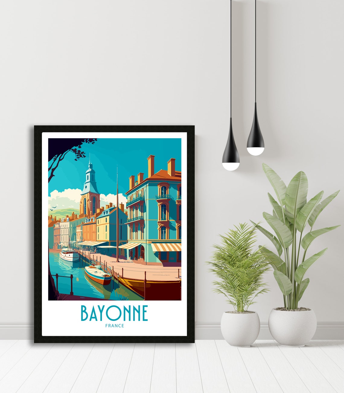 Bayonne Travel Print Bayonne France Poster Home Dcor Bayonne France Art Wall Hanging Bayonne France Wall Art Poster Gift Bayonne France - Image 5