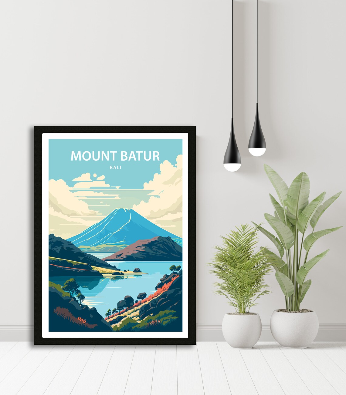 Mount Batur Travel Poster, Bali Wall Art - Image 5
