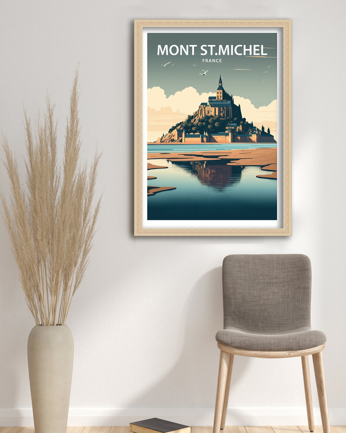 Mont St Michel Travel Poster, France Art Print - Image 3
