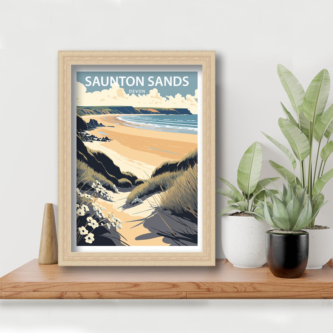 Saunton Sands Travel Poster, Coastal Art Print - Image 5
