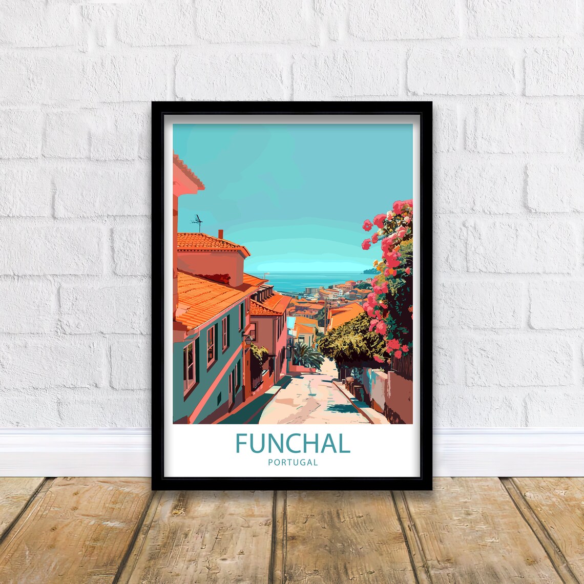 Funchal Travel Poster, Madeira Wall Decor