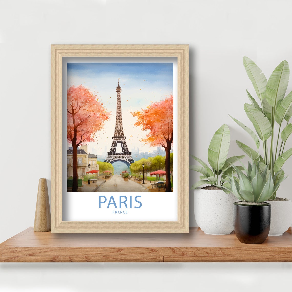 Eiffel Tower Paris Travel Print Wall Art Paris France Travel Poster Wall Hanging Home Dcor Paris France Gift Lover Paris France Art Lover - Image 6