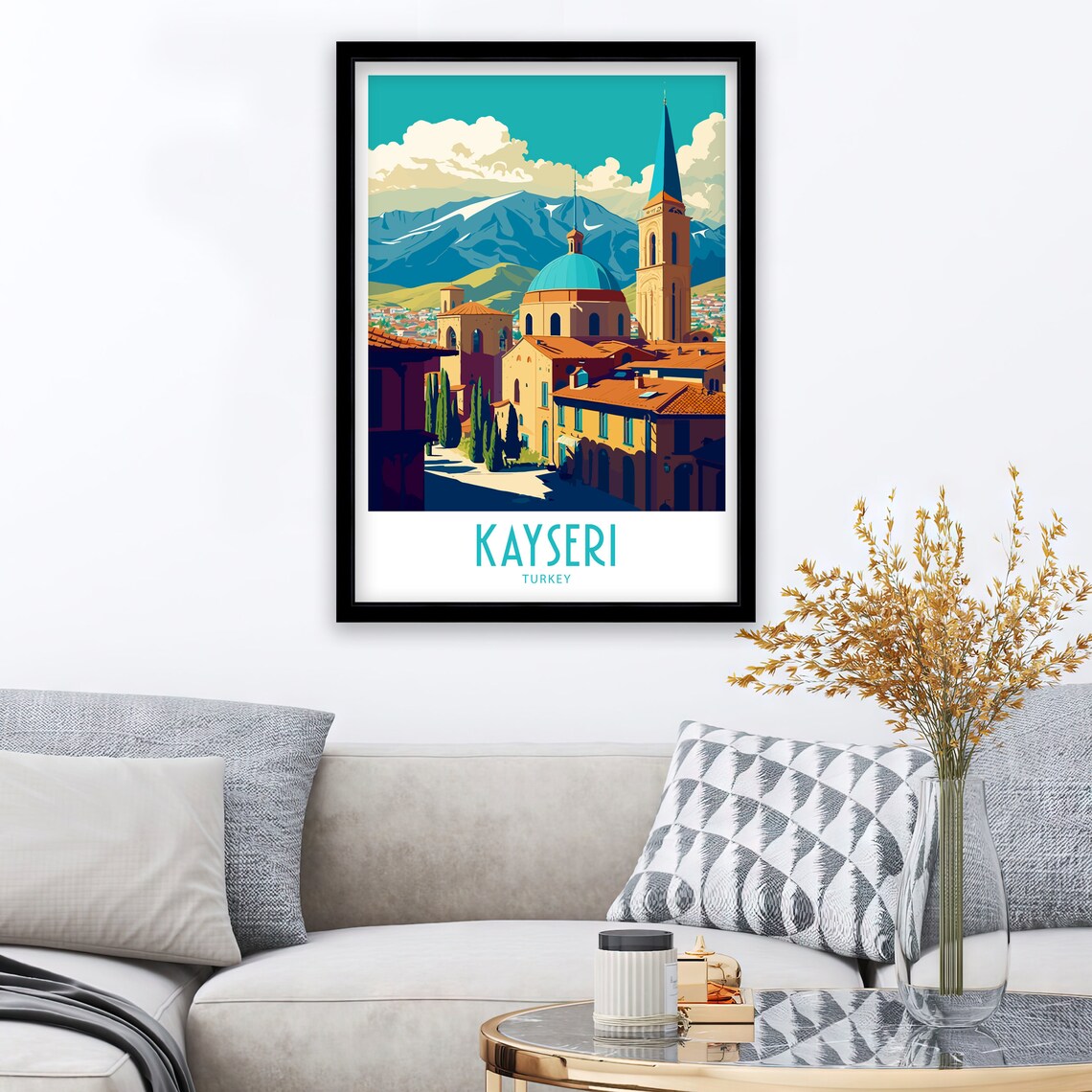 Kayseri Turkey Travel Poster, Scenic Art Print - Image 3