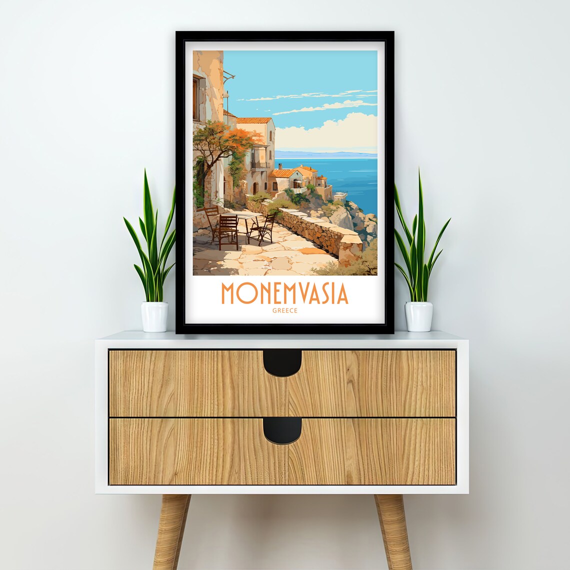 Monemvasia Travel Poster, Greece Wall Decor - Image 2