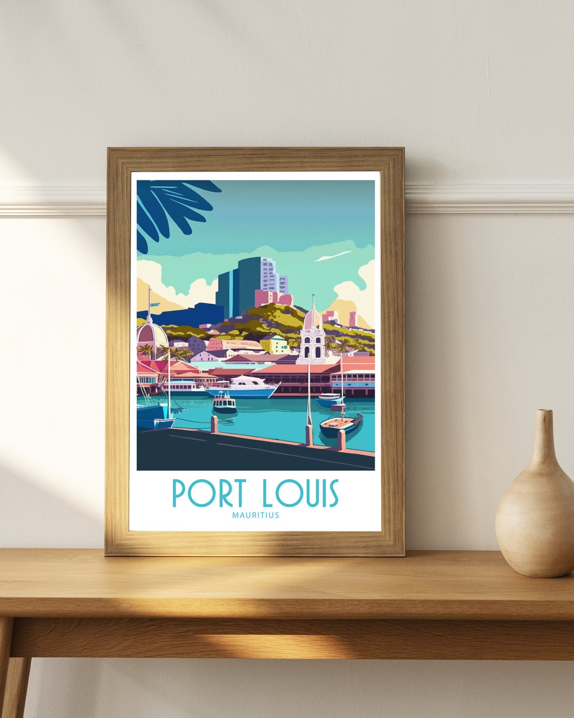 Port Louis Mauritius Harbor Cathedral And Clock Tower Sunset Poster - Image 5