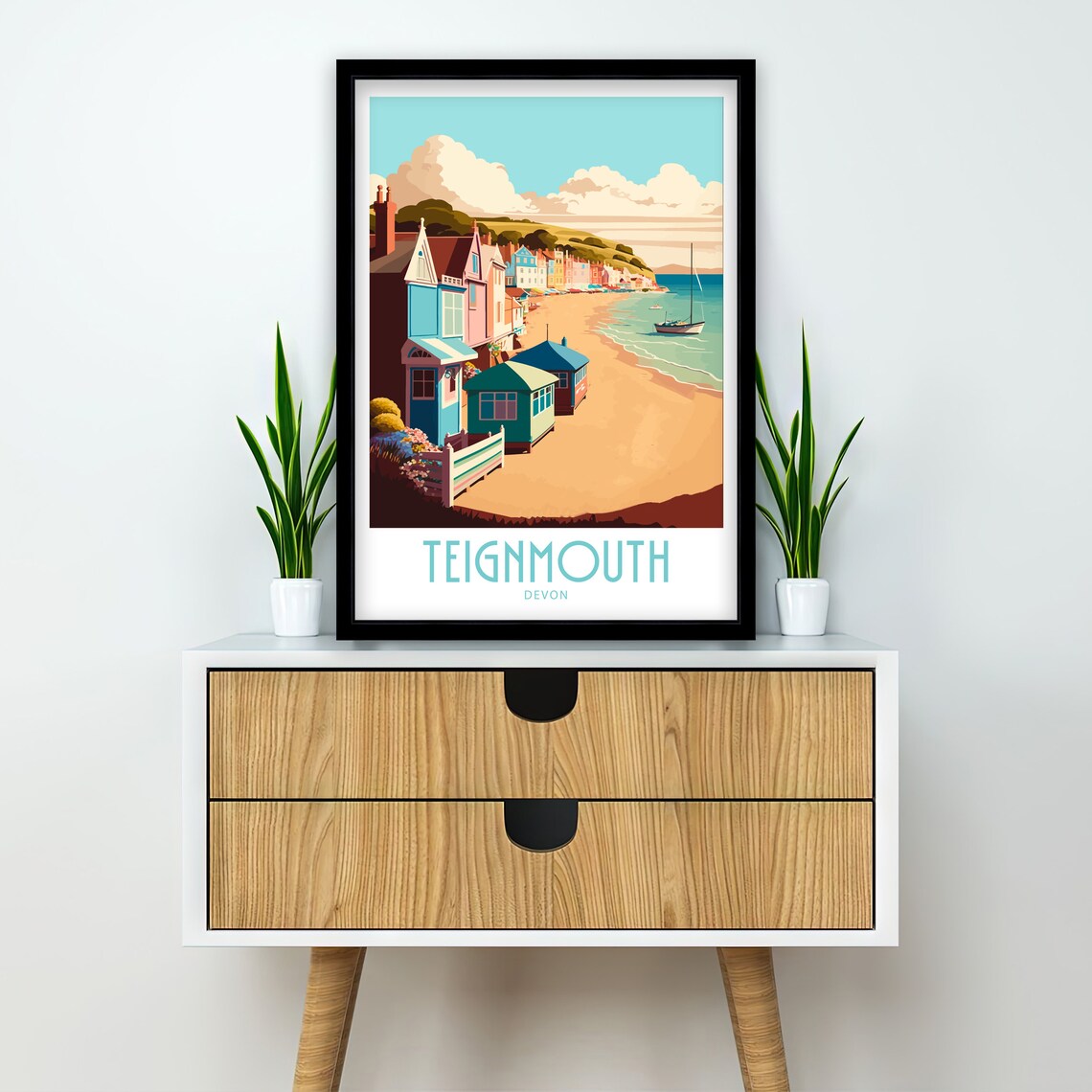 Teignmouth Devon Travel Poster, Place Print - Image 2