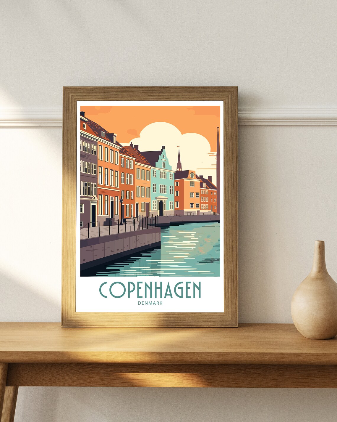 Copenhagen Denmark Gift Travel Poster - Image 4