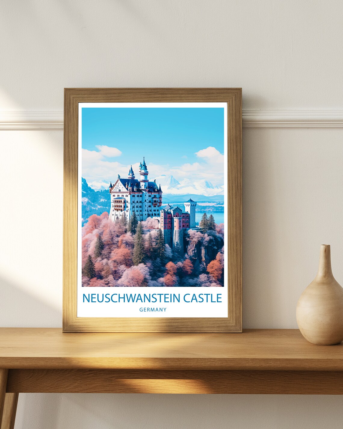 Neuschwanstein Castle Travel Poster, Germany - Image 3