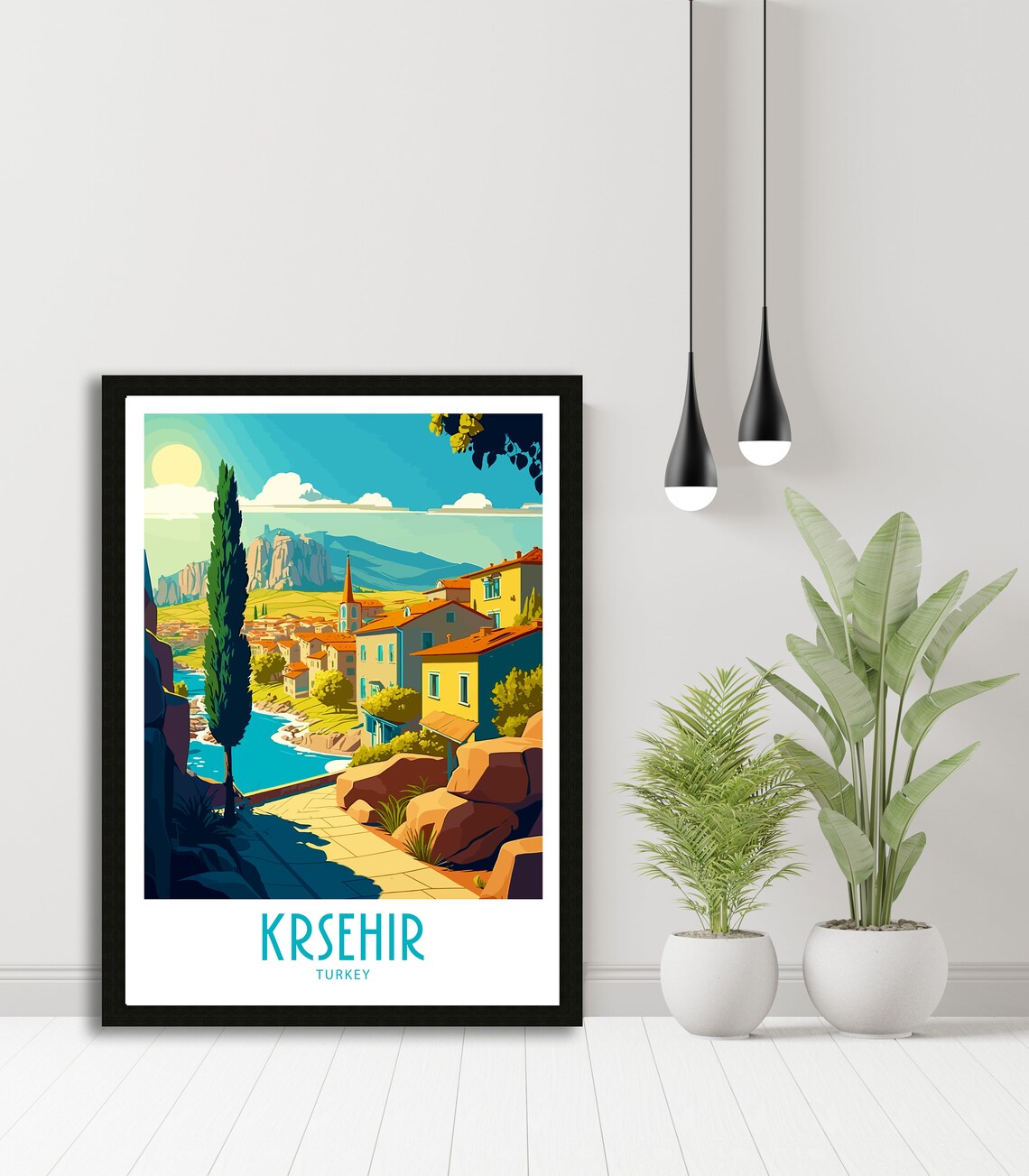 Krehir Turkey Travel Poster, Scenic Place Print - Image 5