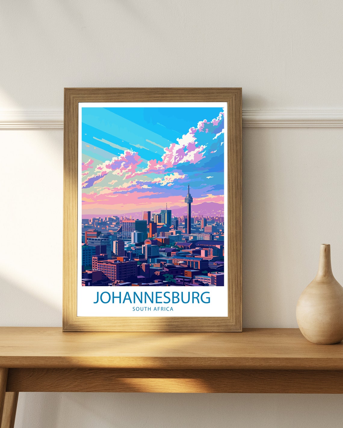 Johannesburg Travel Print Johannesburg Wall Decor South Africa Johannesburg Art Johannesburg Wall Art South Africa Poster Johannesburg Art - Image 3