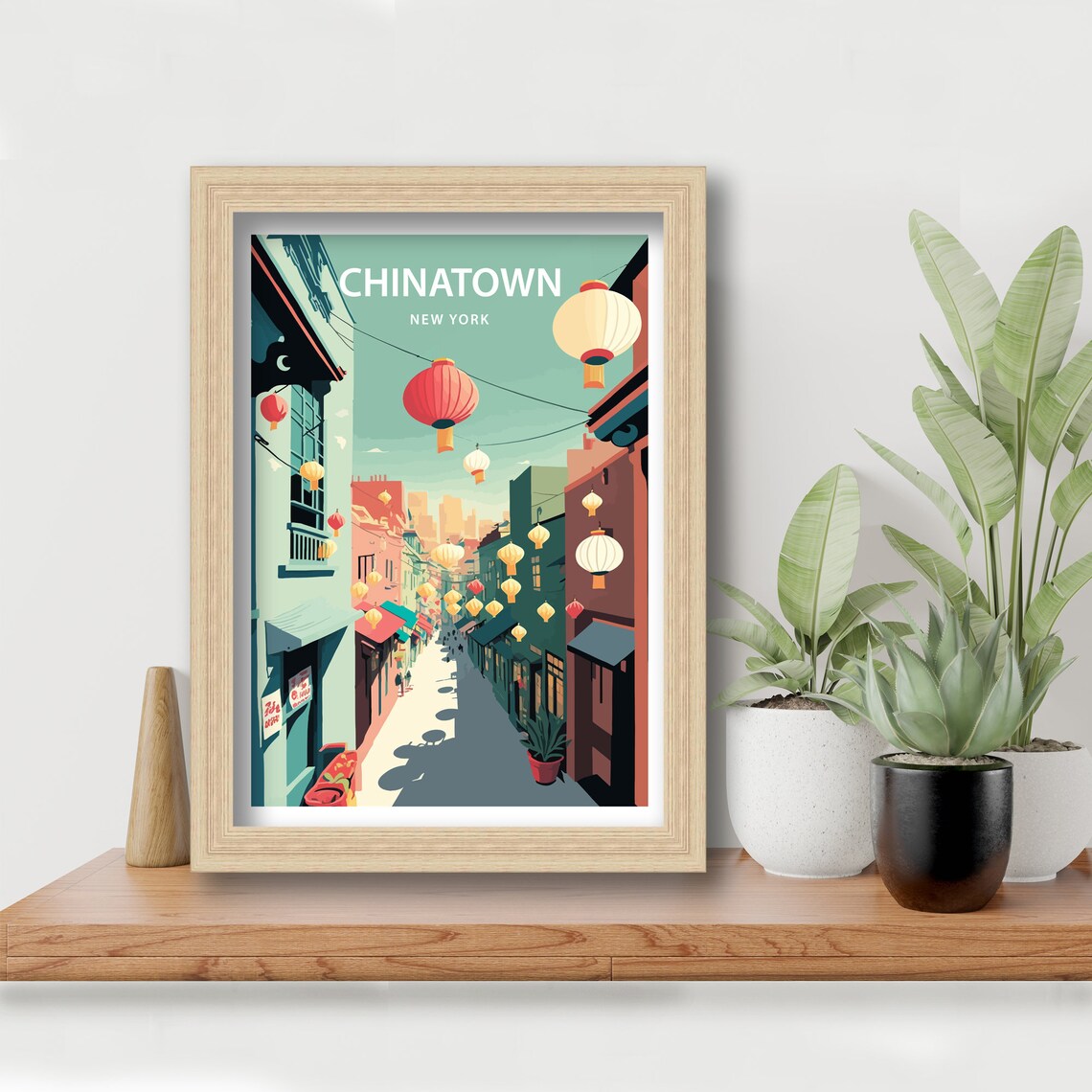 Chinatown New York Travel Poster, New York City - Image 5