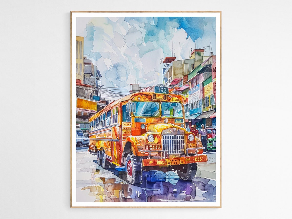 Colors Of The Jeepney Art Print Filipino Culture Wall Decor Unique Gift For Travel Enthusiasts Philippines City Life