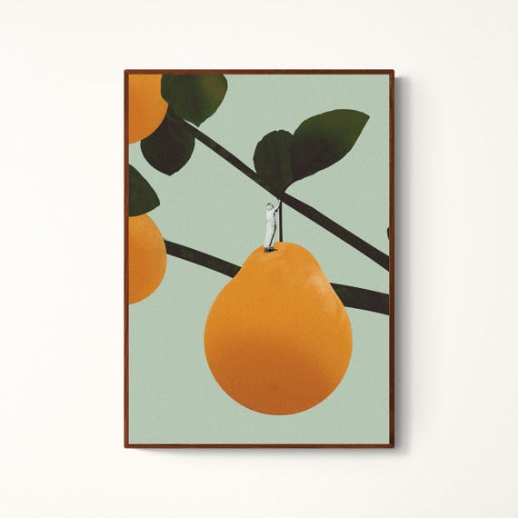Tree Decoration Museum Quality Matte Poster Collage Wall Art Archive Paper Abstract Japandi Art Print