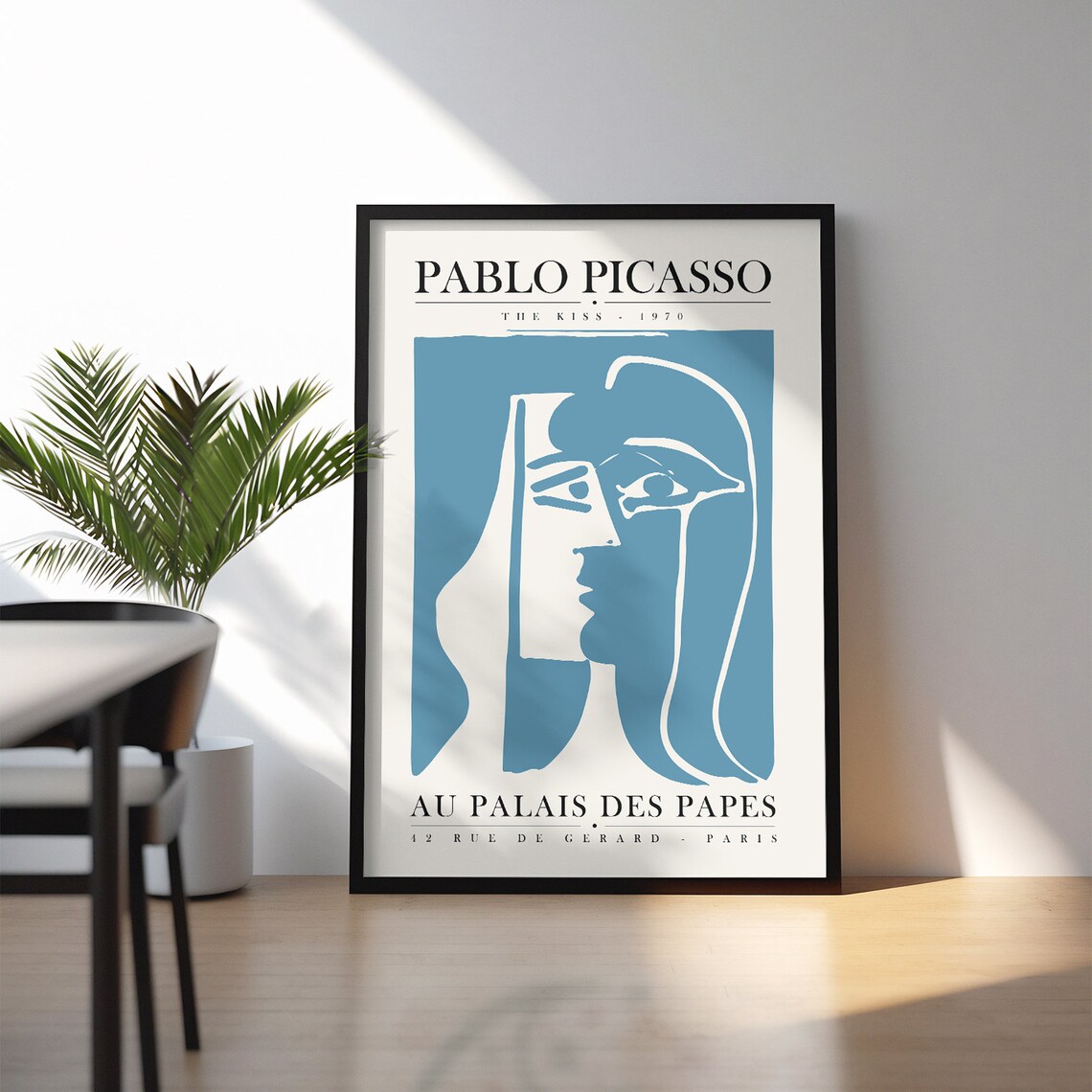 Pablo Picasso The Kiss 1970 Palais des Papes Exhibition Poster