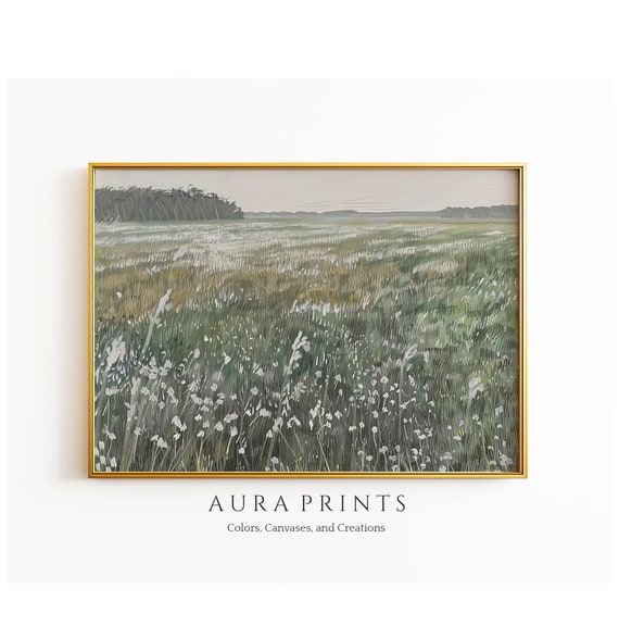 Spring Meadow Sunrise Wall Art Rustic Farmhouse Decor For Living Room Or Entryway 0744
