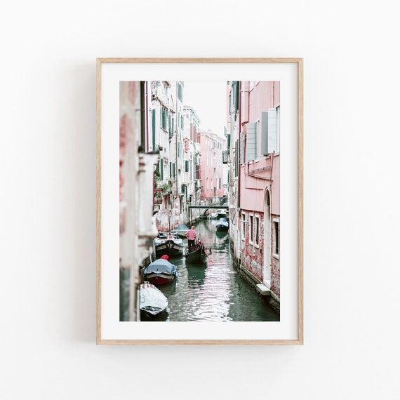 Venice Cityscape Travel Poster, Italy Wall Decor
