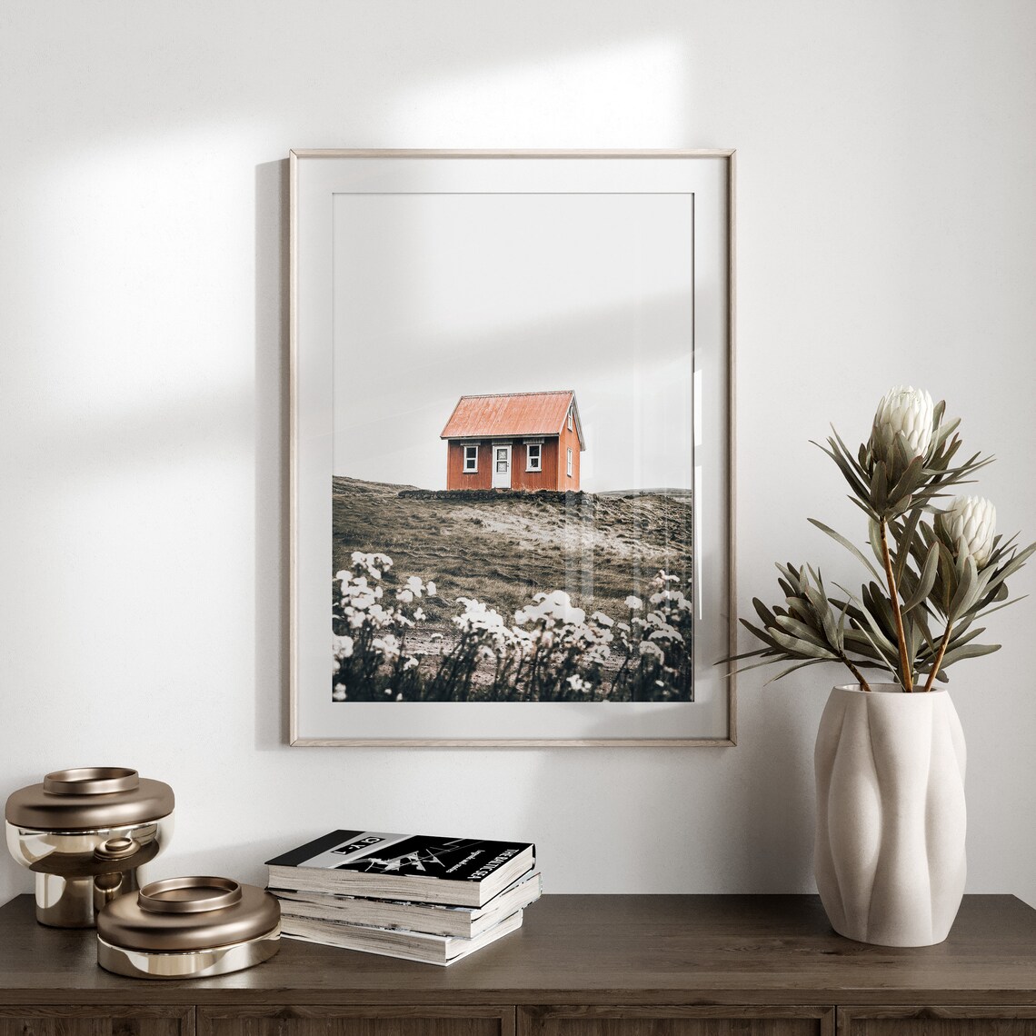 Mountain Forest Nature Art Print, Cabin Decor