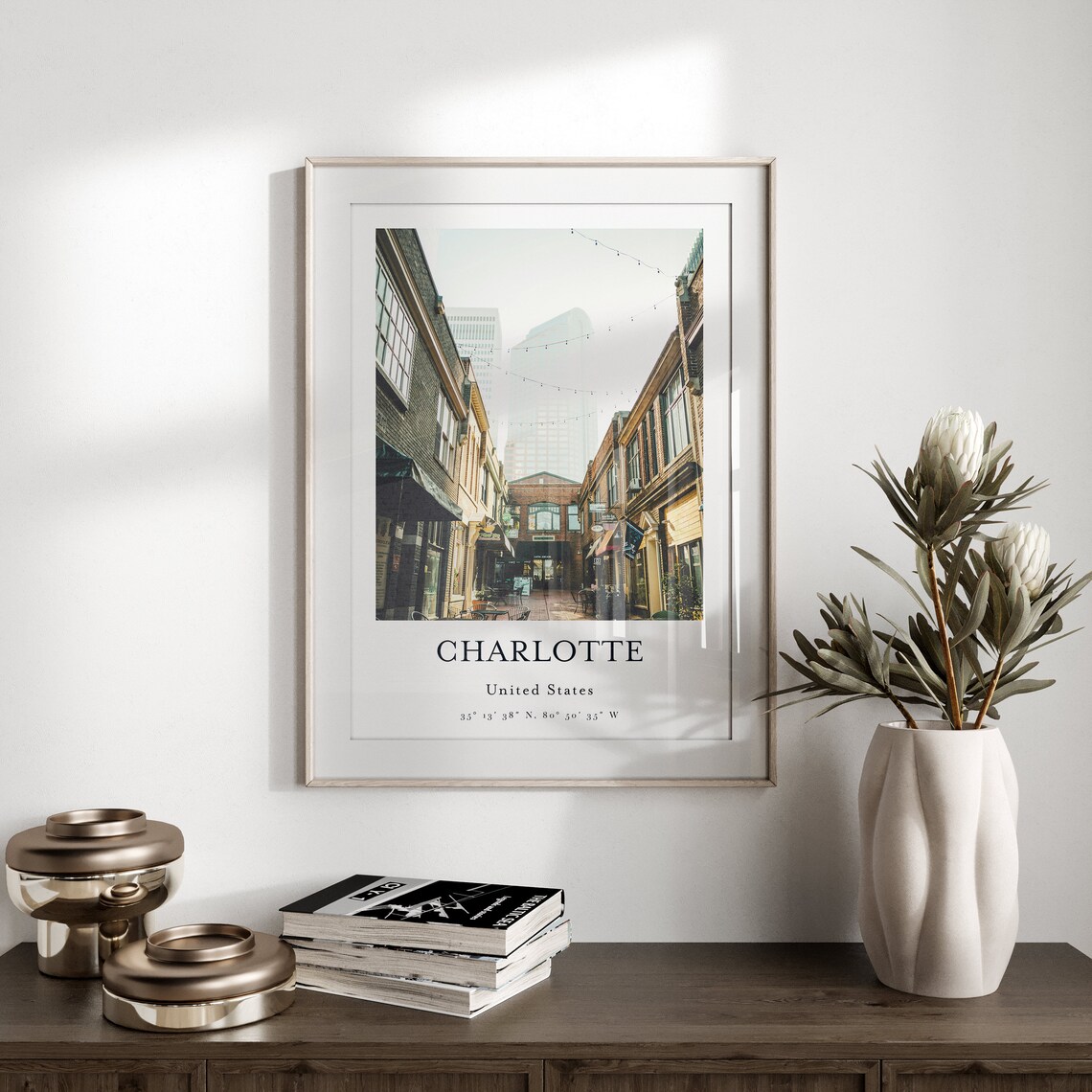 Charlotte North Carolina Travel Poster Print - Image 2