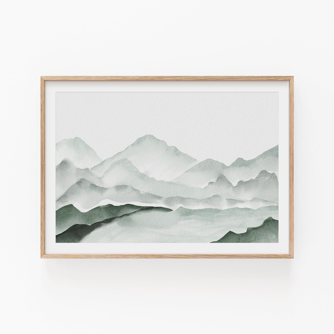 Watercolor Landscape, Modern Minimalist Art Print