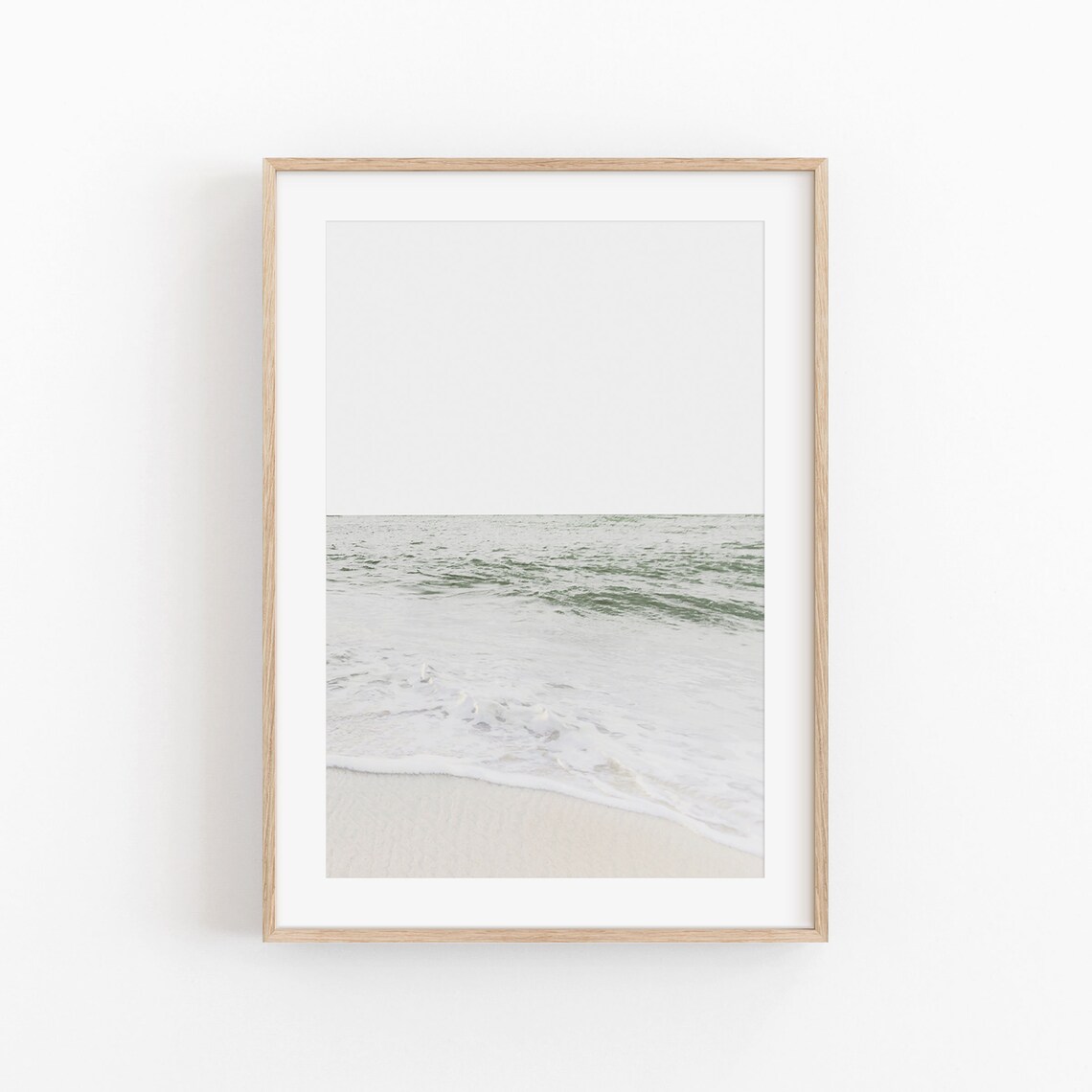 Beach Ocean Art Print, Modern Minimalist Poster