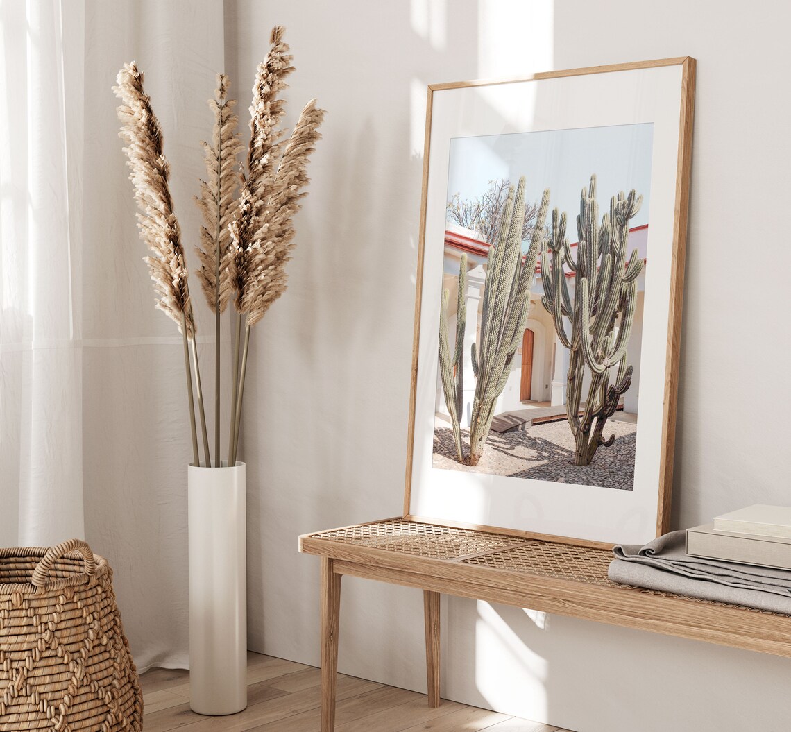 Cactus Print, Modern Minimalist Mexico Art Poster - Image 2