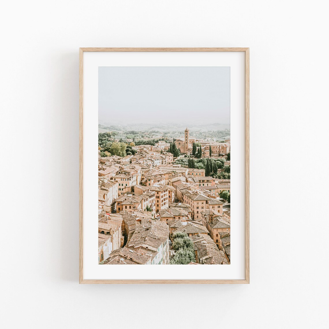Tuscany City Print, Italy Cityscape Travel Poster