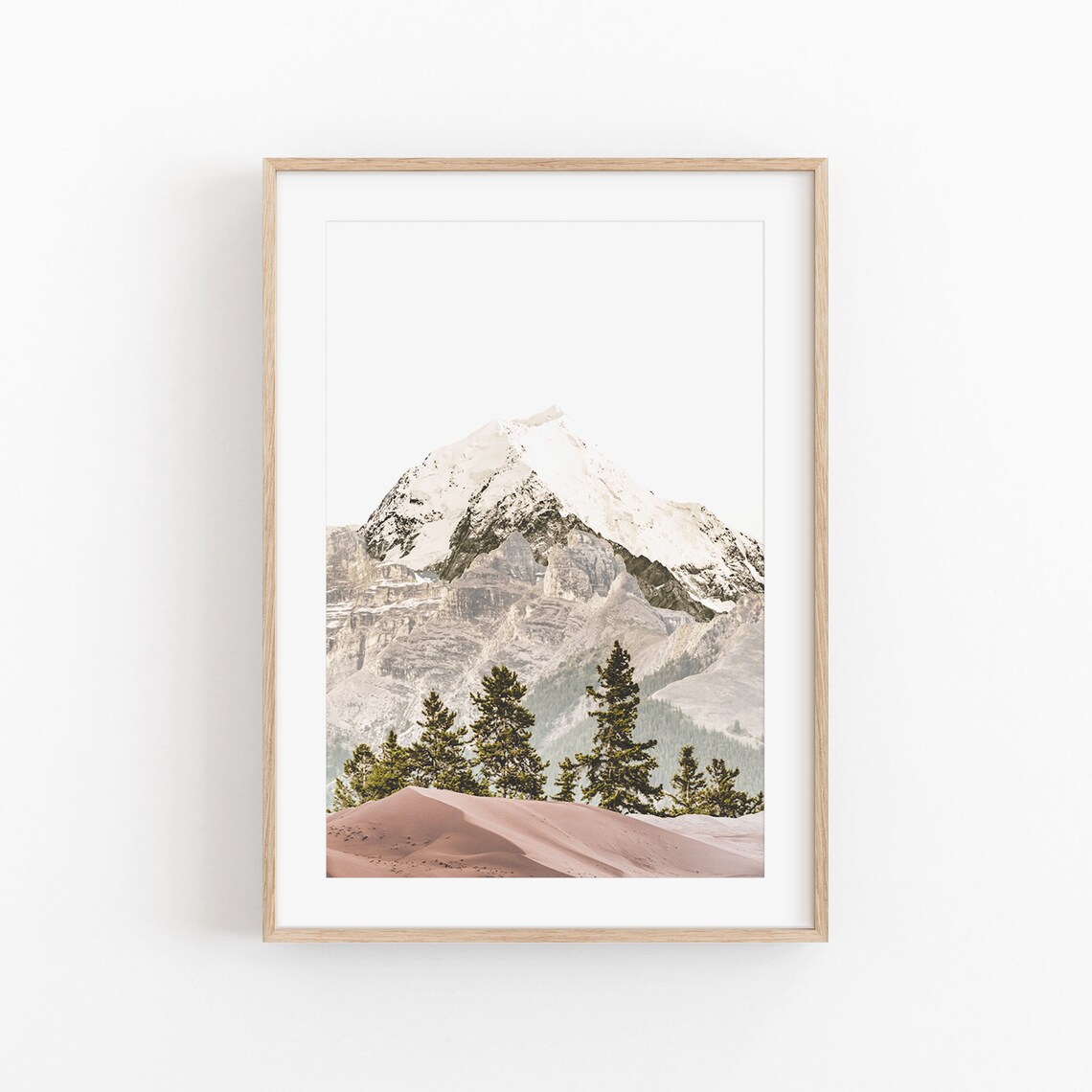 Nature Mountain Print, Modern Minimalist Poster