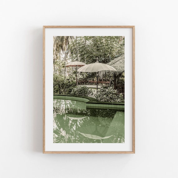 Bali Indonesia Travel Poster, Landscape Art Print