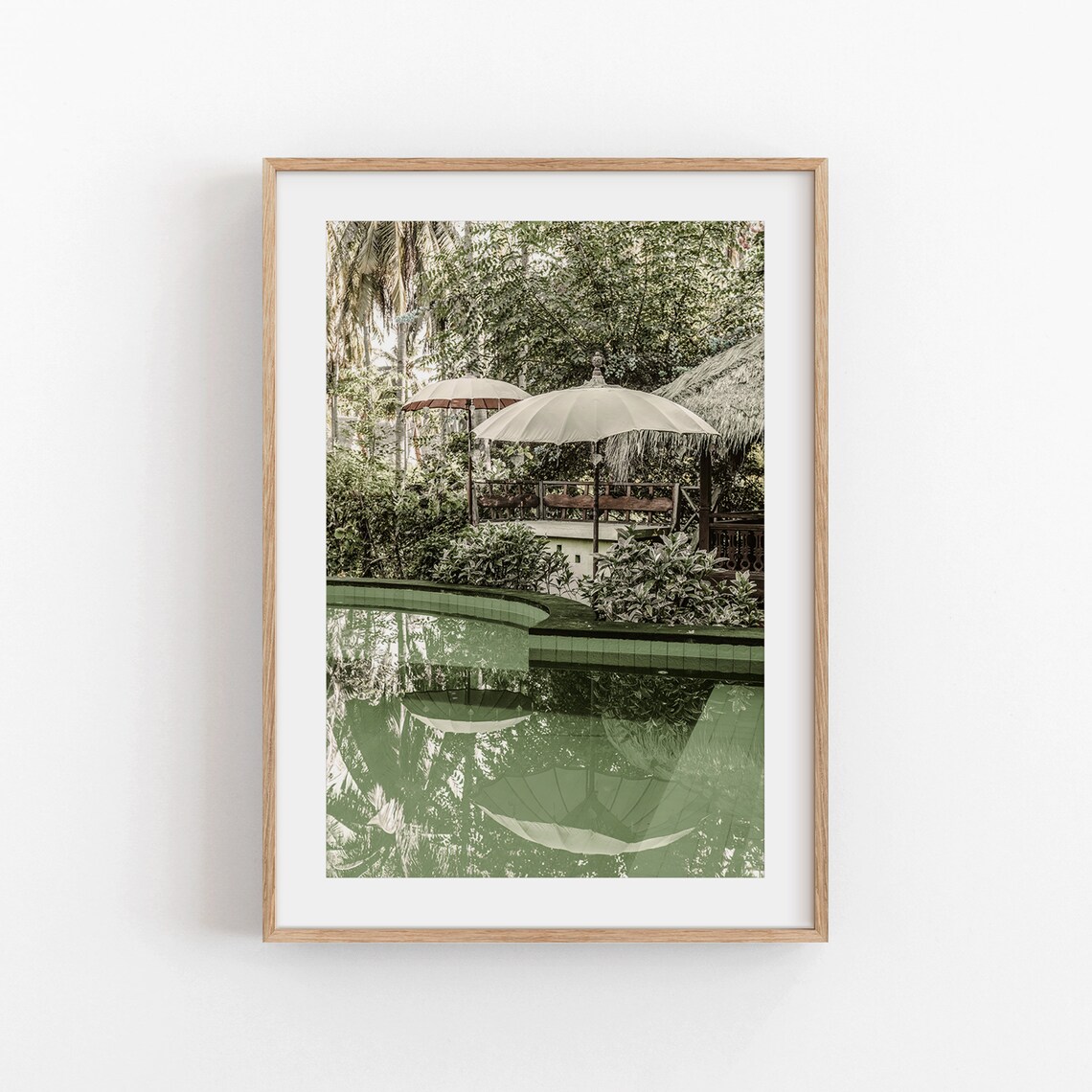 Bali Indonesia Travel Poster, Landscape Art Print