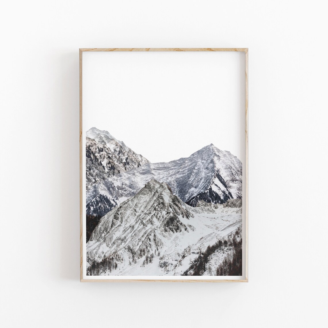 Mountain Print, Modern Minimalist Nature Poster - Image 2