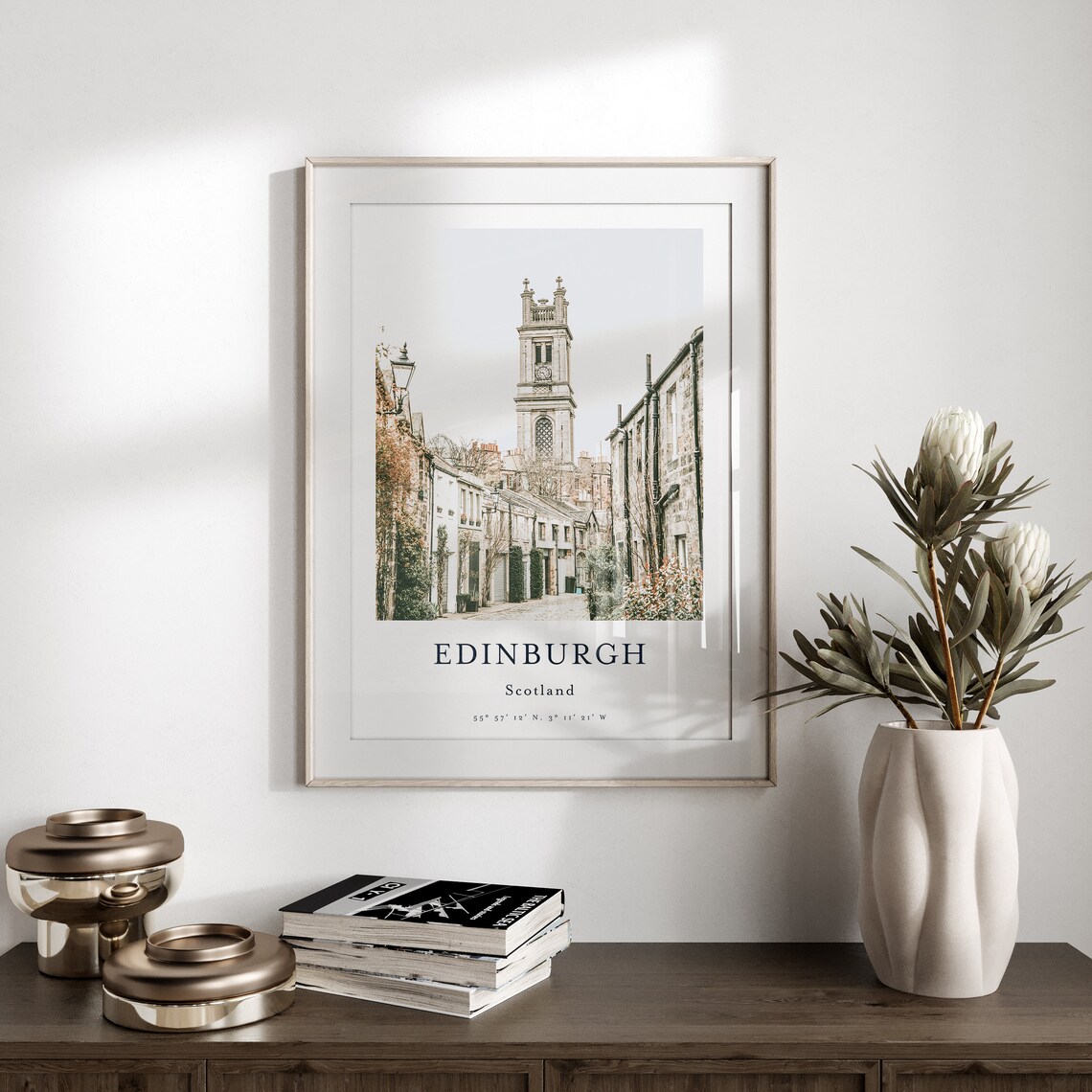 Edinburgh City View Photography Art Poster - Image 3