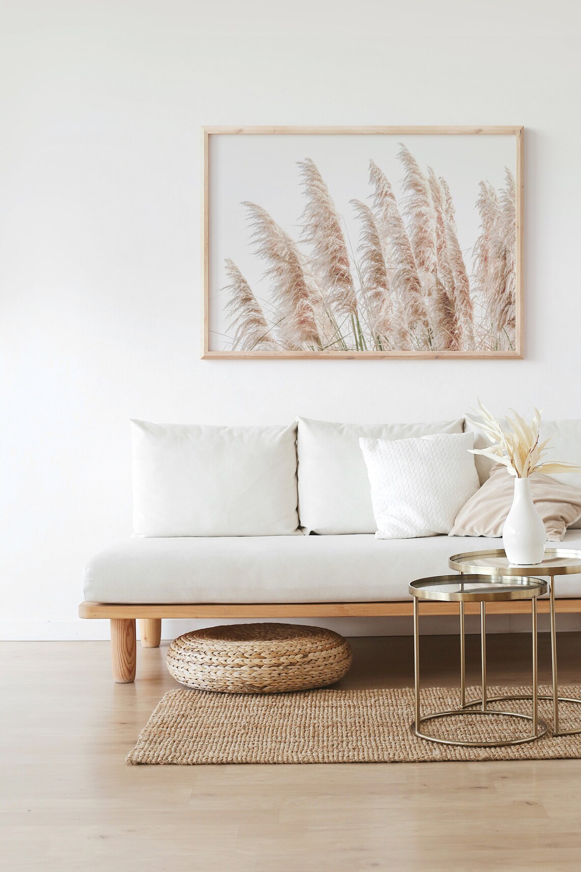 Farmhouse Pampas Grass Botanical Art Print - Image 3
