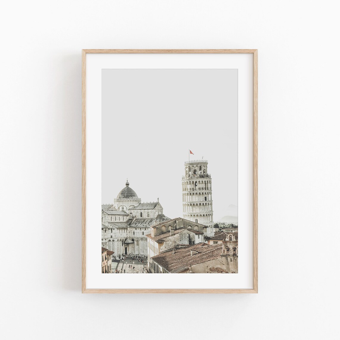 Tower Of Pisa Cityscape Art Print, Italy View