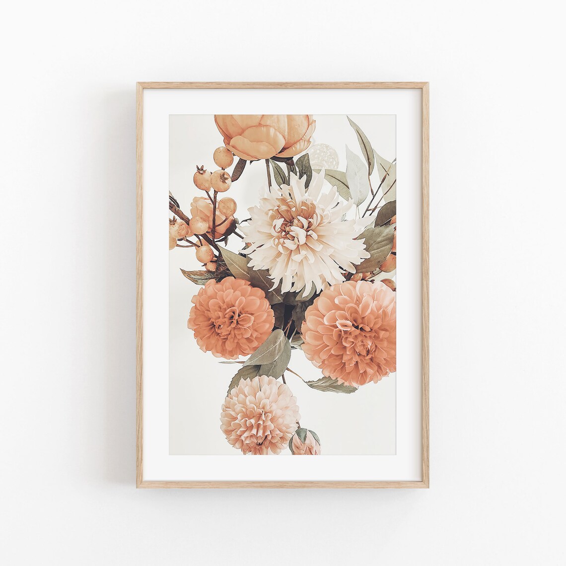 Summer Flowers Botanical Print, Modern Minimalist