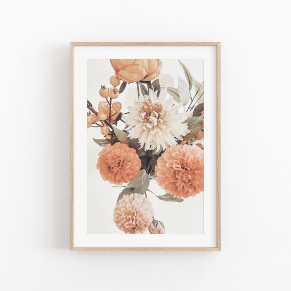 Summer Flowers Botanical Print, Modern Minimalist